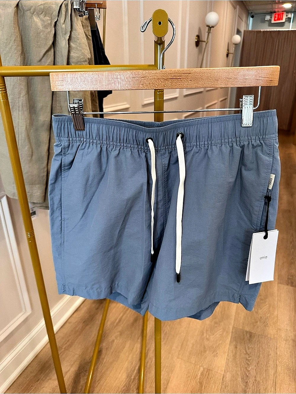 NWT Onia Charles 5” Swim Trunks Blue